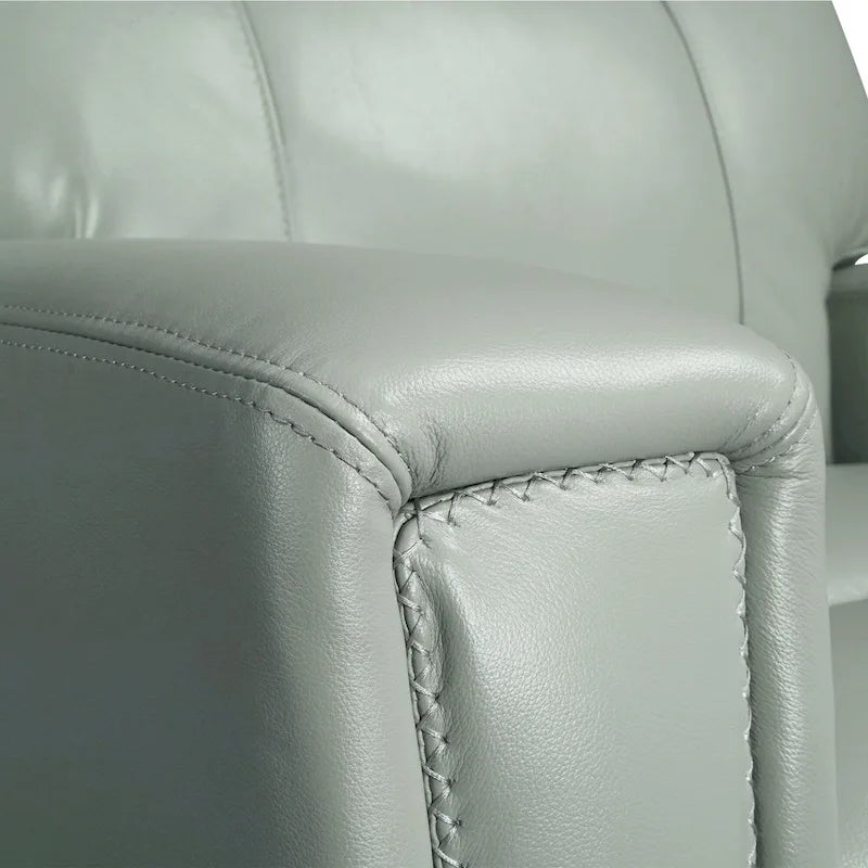 Canapé inclinable électrique biplace 71.5 en cuir zéro gravité avec appuie-tête motorisé, ports USB et USB-C