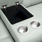 Canapé inclinable électrique biplace 71.5 en cuir zéro gravité avec appuie-tête motorisé, ports USB et USB-C