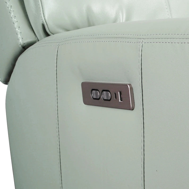Canapé inclinable électrique biplace 71.5 en cuir zéro gravité avec appuie-tête motorisé, ports USB et USB-C