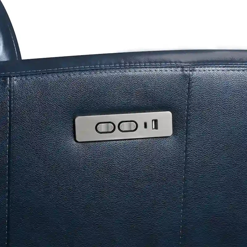 Canapé inclinable électrique biplace 71.5 en cuir zéro gravité avec appuie-tête motorisé, ports USB et USB-C