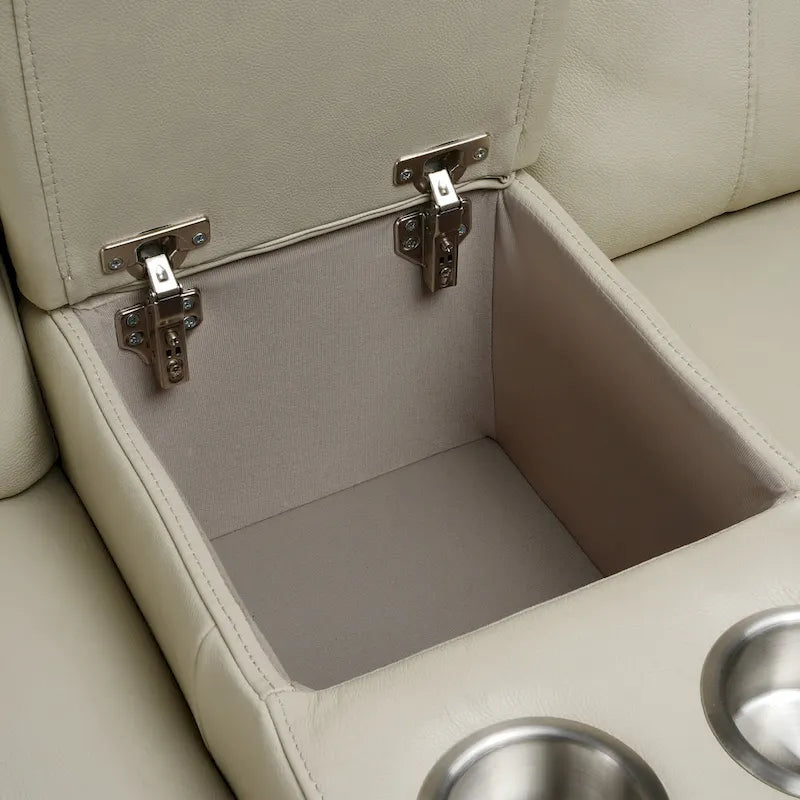 Canapé inclinable électrique biplace 71.5 en cuir zéro gravité avec appuie-tête motorisé, ports USB et USB-C