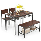Table de salle à manger pour 4 personnes Table rectangulaire avec chaises