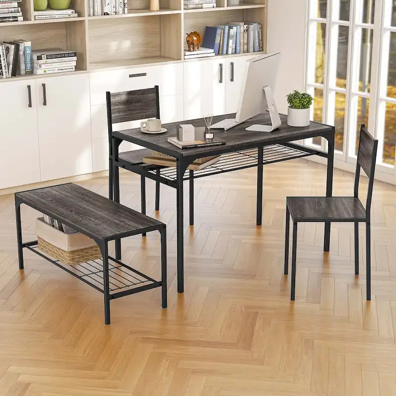 Table de salle à manger pour 4 personnes Table rectangulaire avec chaises