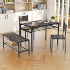 Table de salle à manger pour 4 personnes Table rectangulaire avec chaises