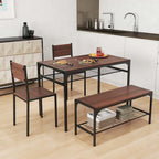 Table de salle à manger pour 4 personnes Table rectangulaire avec chaises