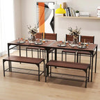 Table de salle à manger pour 4 personnes Table rectangulaire avec chaises