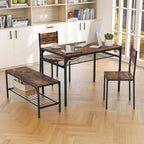 Table de salle à manger pour 4 personnes Table rectangulaire avec chaises