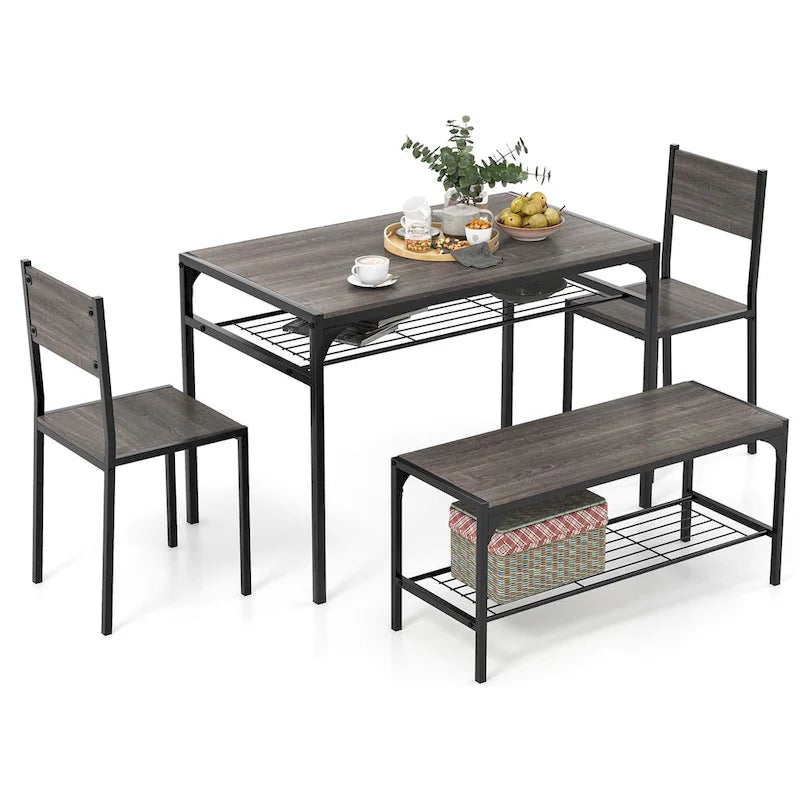 Table de salle à manger pour 4 personnes Table rectangulaire avec chaises