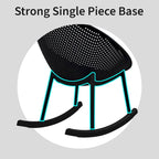 Fauteuil à bascule moderne du milieu du siècle en plastique, pieds en plastique avec siège perforé en forme d'œuf respirant pour usage intérieur/extérieur