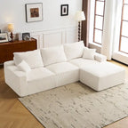 Canapé d'angle modulable Olivia Morgan ultra-doux de 279 cm en forme de L « Nuage » sans assemblage et confort de compression totale