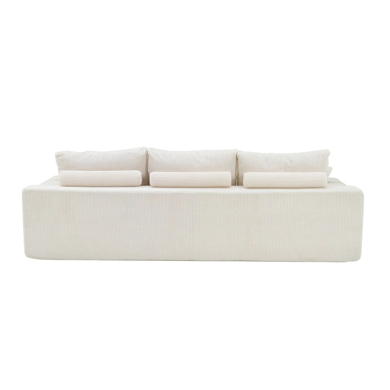 Canapé d'angle modulable Olivia Morgan ultra-doux de 279 cm en forme de L « Nuage » sans assemblage et confort de compression totale