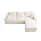 Canapé d'angle modulable Olivia Morgan ultra-doux de 279 cm en forme de L « Nuage » sans assemblage et confort de compression totale