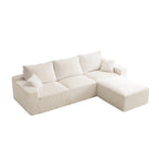 Canapé d'angle modulable Olivia Morgan ultra-doux de 279 cm en forme de L « Nuage » sans assemblage et confort de compression totale