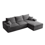 Canapé d'angle modulable Olivia Morgan ultra-doux de 279 cm en forme de L « Nuage » sans assemblage et confort de compression totale