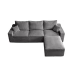 Canapé d'angle modulable Olivia Morgan ultra-doux de 279 cm en forme de L « Nuage » sans assemblage et confort de compression totale
