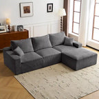 Canapé d'angle modulable Olivia Morgan ultra-doux de 279 cm en forme de L « Nuage » sans assemblage et confort de compression totale
