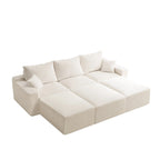 Canapé d'angle modulable Olivia Morgan ultra-doux de 279 cm en forme de L « Nuage » sans assemblage et confort de compression totale