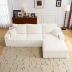 Canapé d'angle modulable Olivia Morgan ultra-doux de 279 cm en forme de L « Nuage » sans assemblage et confort de compression totale
