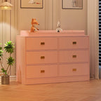 Commode de chambre à 6 tiroirs avec table à langer