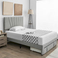 Gymax Full/Queen Upholstered Bed Frame Platform Bed with Drawer &