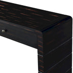 Console d'entrée incurvée en bois avec rangement, 2 tiroirs, rustique