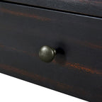 Console d'entrée incurvée en bois avec rangement, 2 tiroirs, rustique