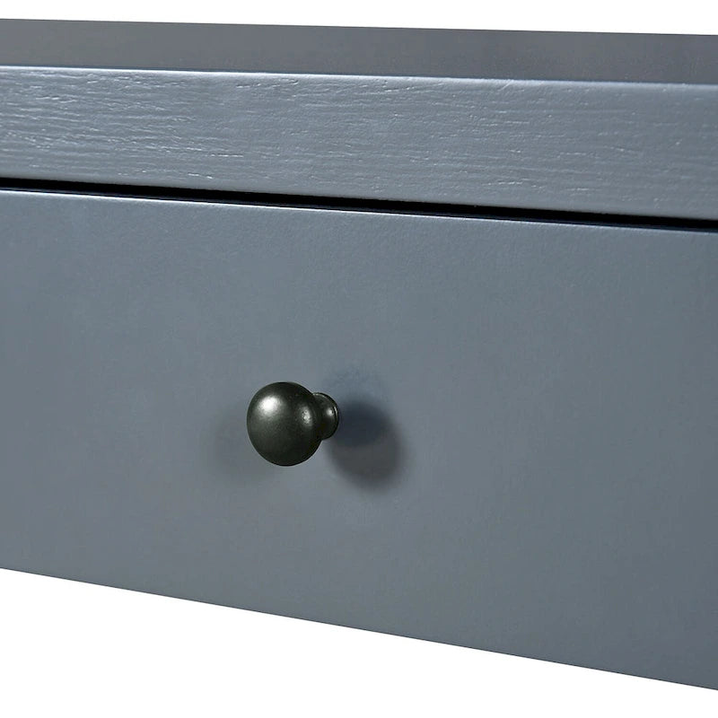 Console d'entrée incurvée en bois avec rangement, 2 tiroirs, rustique