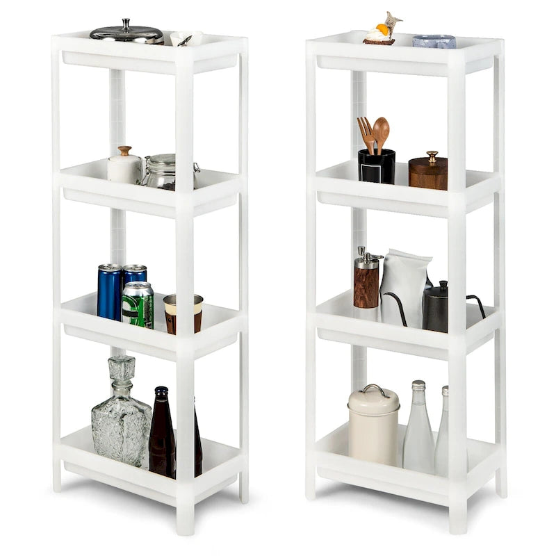 Chariot de rangement fin à 4 niveaux Détachable Organisateur de cuisine