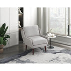 Fauteuil d'appoint contemporain confortable avec revêtement durable et pieds en bois massif