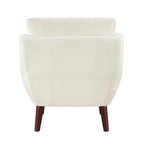Fauteuil d'appoint contemporain confortable avec revêtement durable et pieds en bois massif