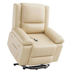 Fauteuil inclinable releveur en cuir avec chauffage et massage