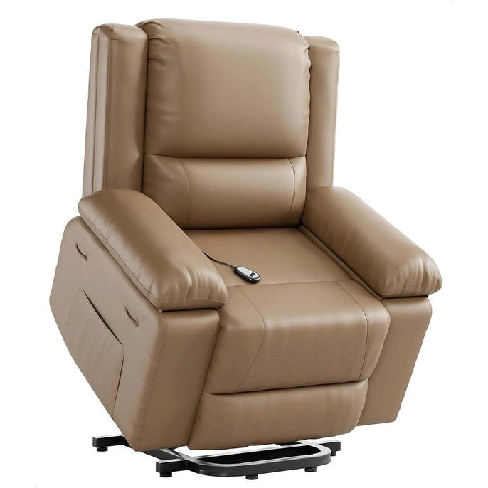 Fauteuil inclinable releveur en cuir avec chauffage et massage