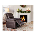 Fauteuil inclinable releveur en cuir avec chauffage et massage