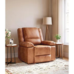 Fauteuil inclinable releveur en cuir avec chauffage et massage