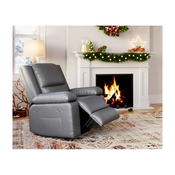 Fauteuil inclinable releveur en cuir avec chauffage et massage