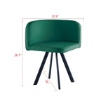 Salle à manger moderne avec table rectangulaire en marbre et 6 chaises rembourrées
