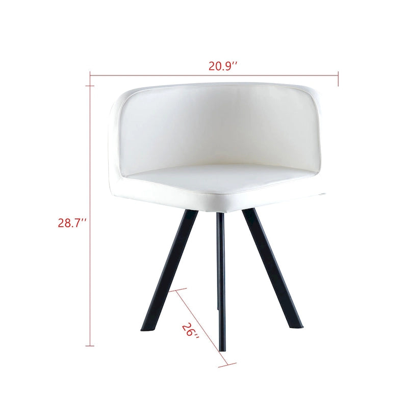Salle à manger moderne avec table rectangulaire en marbre et 6 chaises rembourrées