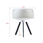 Salle à manger moderne avec table rectangulaire en marbre et 6 chaises rembourrées