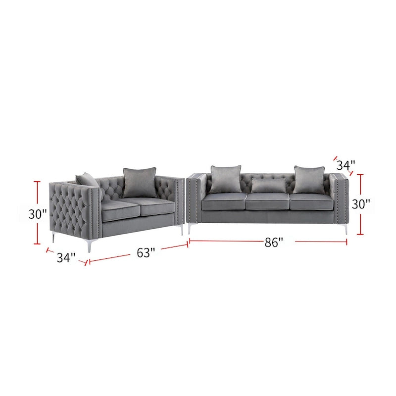 Canapé causeuse en velours pour salon