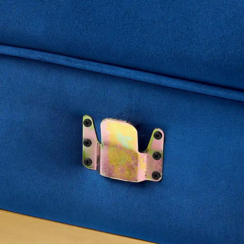 Sofa modulaire en velours performant capitonné Sanguine Channel, section fauteuil à accoudoir gauche