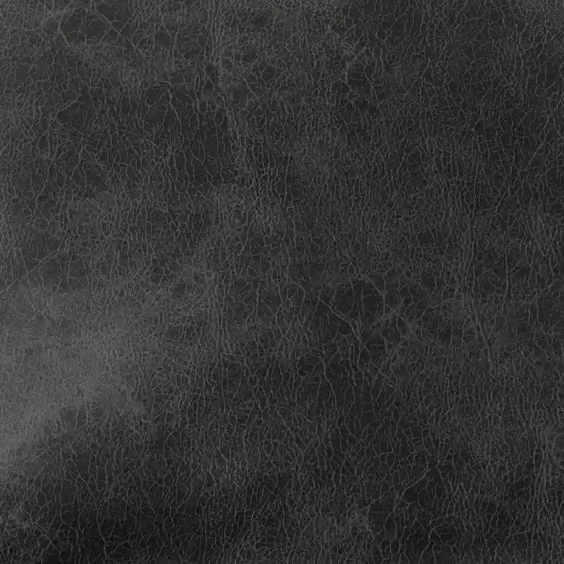 Fauteuil d'appoint Leonidas en similicuir noir avec cadre en métal noir
