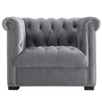 Fauteuil en velours haute performance