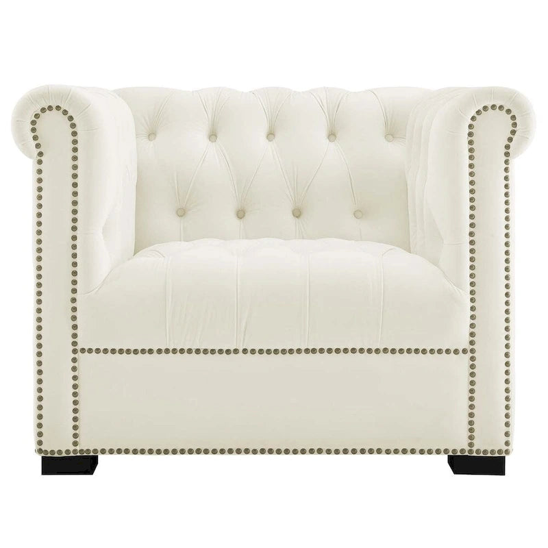 Fauteuil en velours haute performance
