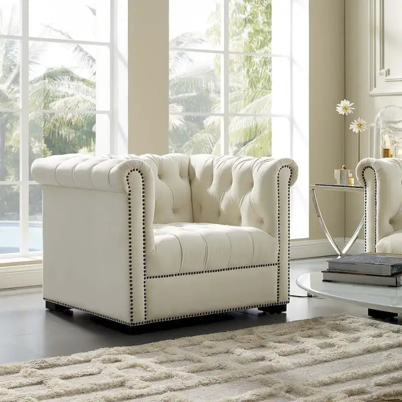 Fauteuil en velours haute performance