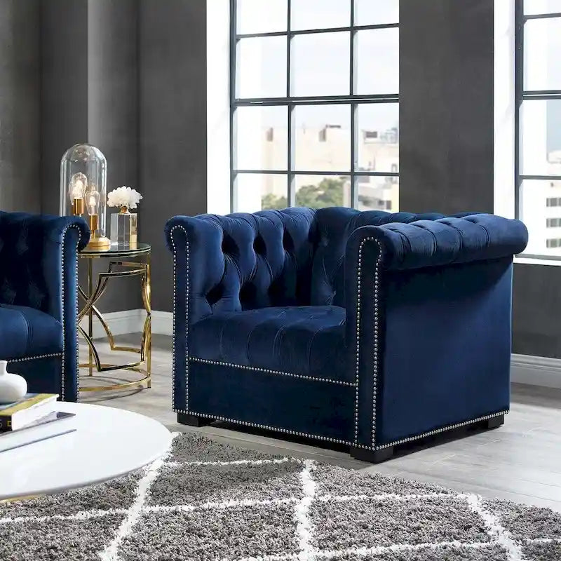 Fauteuil en velours haute performance