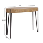 Console en bois Astoria avec pieds en épingle à cheveux en métal - 42,0L x 14,0l x 30,3H