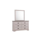 Chambre Marilynne 6, gris craie, en bois rustique avec lit traîneau