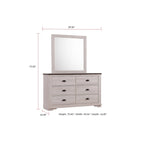 Chambre Marilynne 6, gris craie, en bois rustique avec lit traîneau