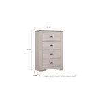 Chambre Marilynne 6, gris craie, en bois rustique avec lit traîneau