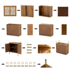 Buffet de rangement de style ferme, en bois avec 2 portes pour le salon, le couloir, la chambre à coucher et la salle à manger